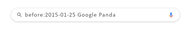 Opérateur Google before: