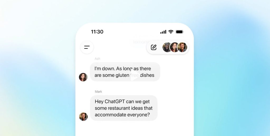 Conversation de groupe ChatGPT